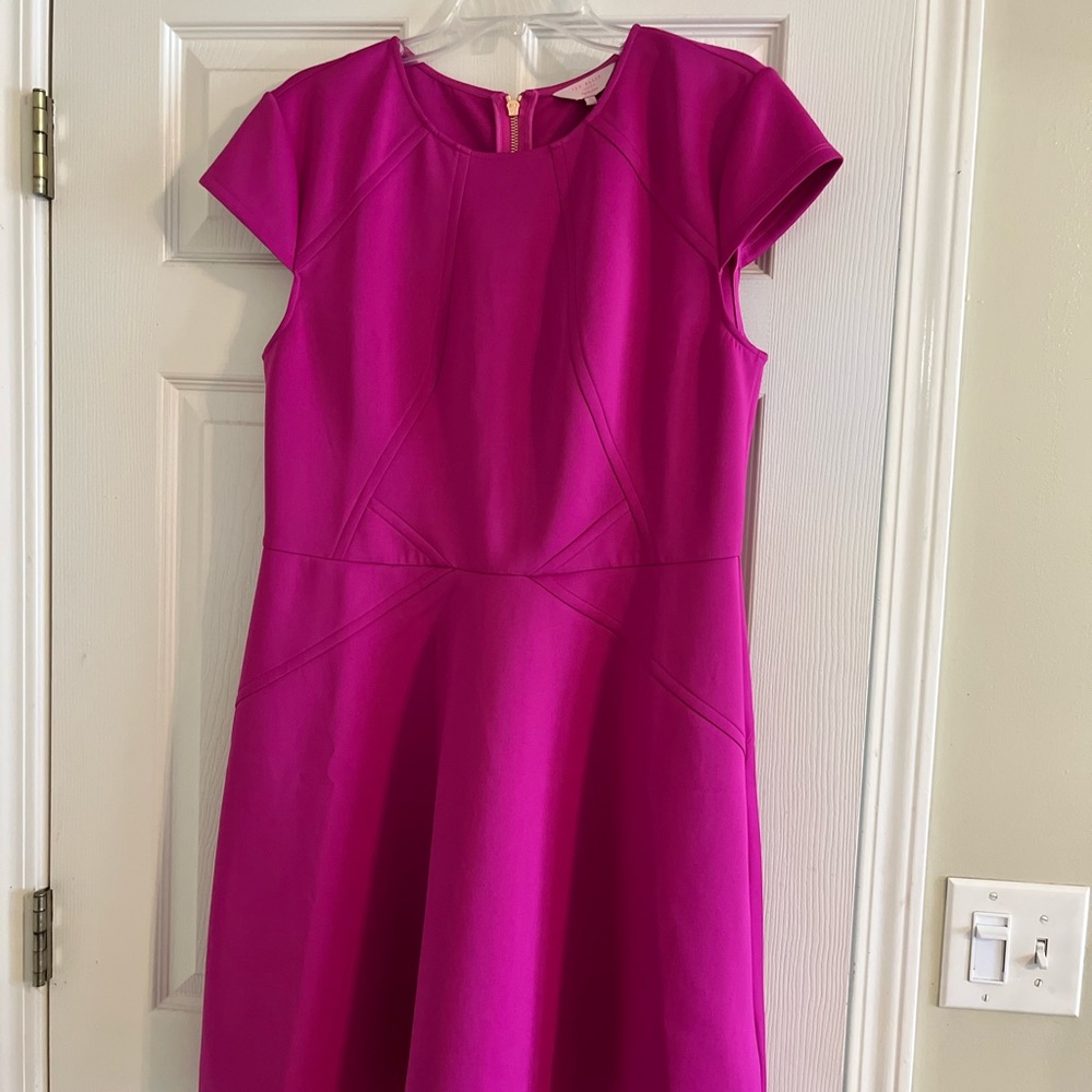 Ted Baker Size 6 is a size 12/14 in US size. Pink Dress. Never worn.